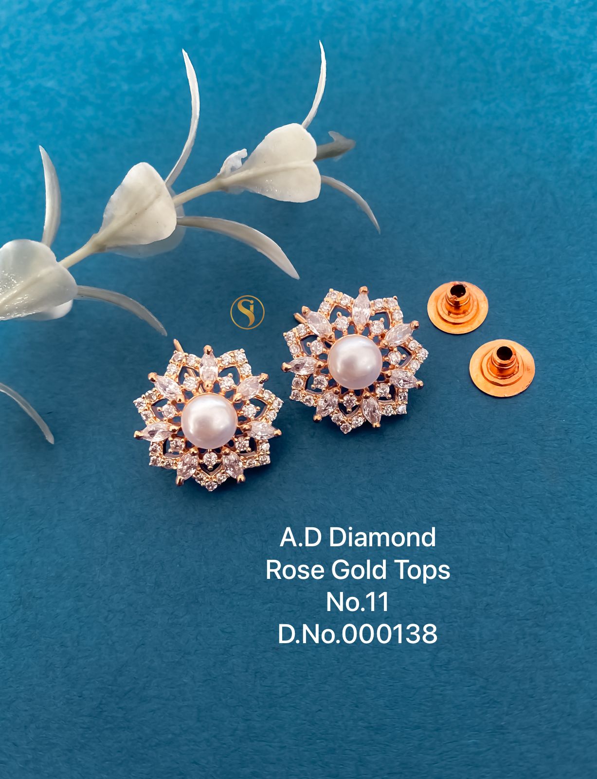 10 AD Diamond Party Wear Tops Earrings Wholesale Shop In Surat
